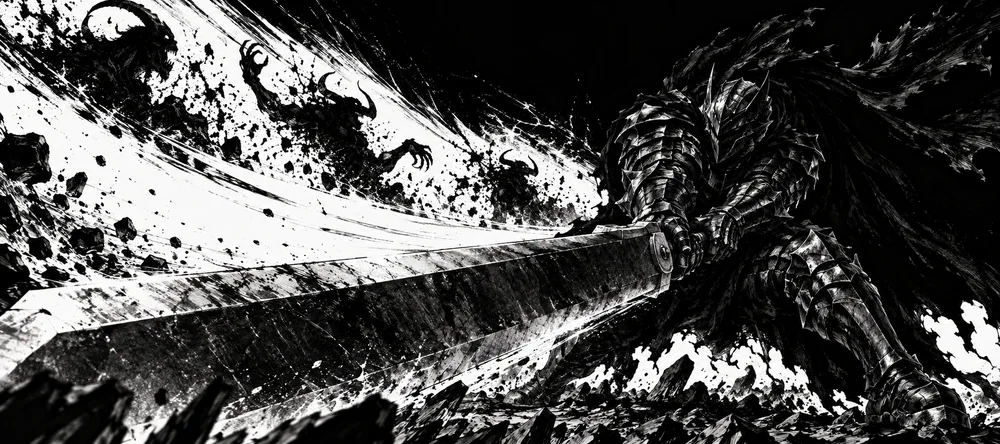 Коврик Hyzen Berserk Guts, 900 × 400 × 3 мм