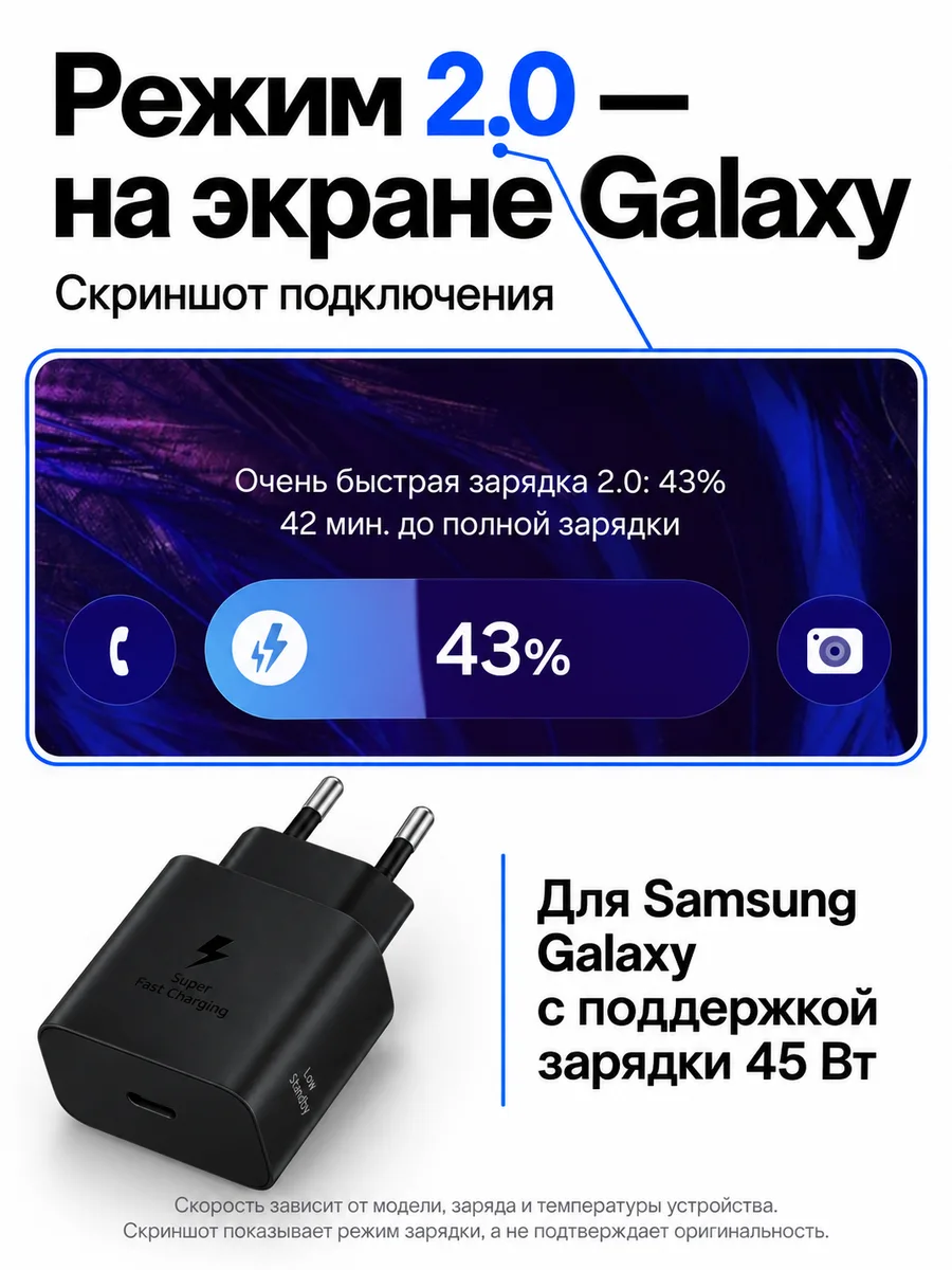 Зарядное устройство Samsung EP-T4511, 45 Вт, фото 2