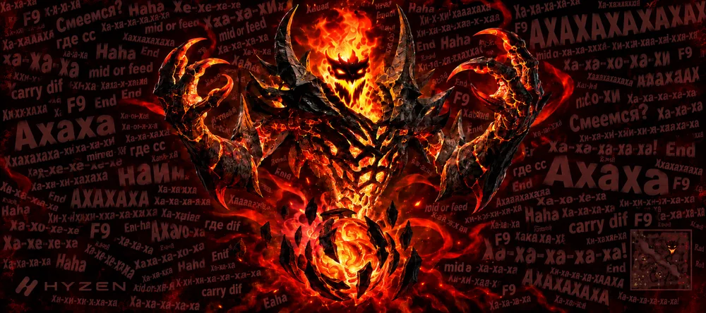 Коврик Hyzen Shadow Fiend, 900 × 400 × 3 мм